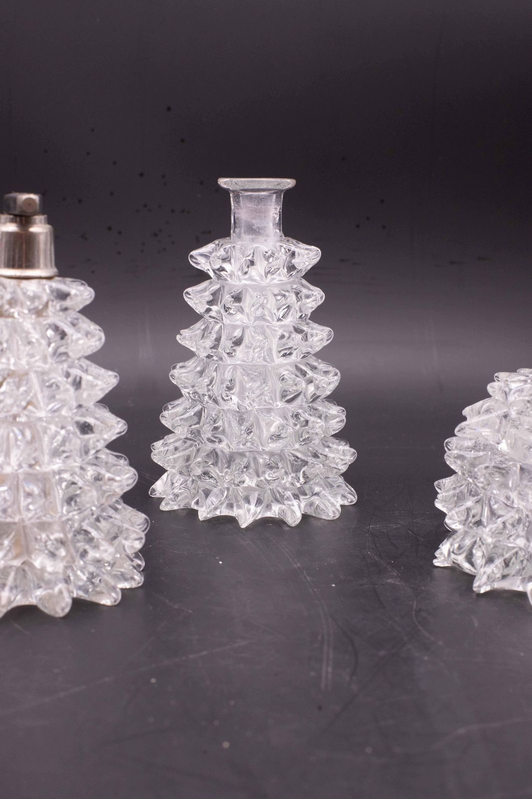 Set Of 3 Ercole Barovier Rostrato Murano Italian Glass Vase For Barovier & Toso photo vinterior