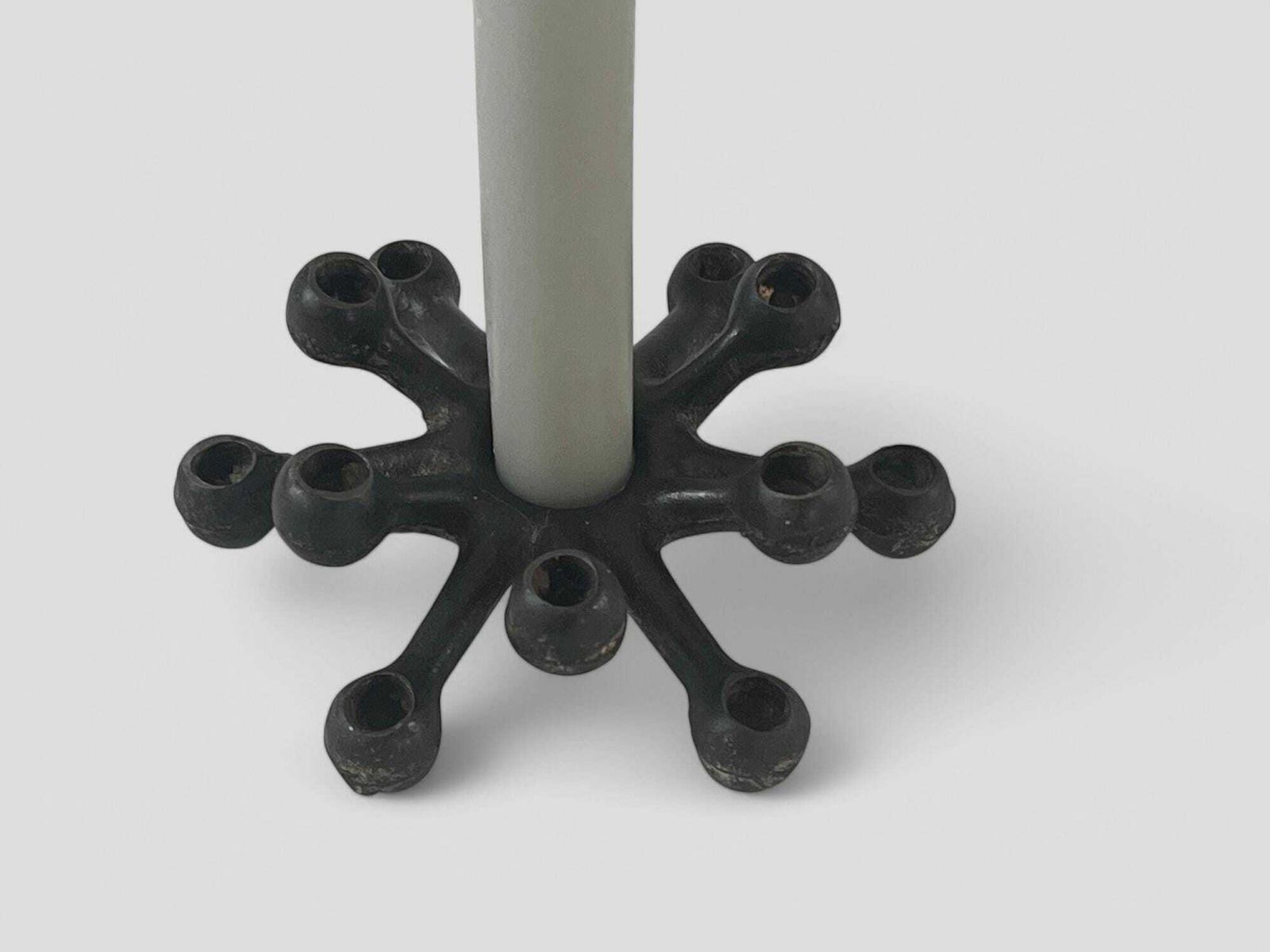 Mid Century Danish Black Cast Iron 'Spider' Candleholder By Jens Quistgaard For Dansk Design photo Home Decor