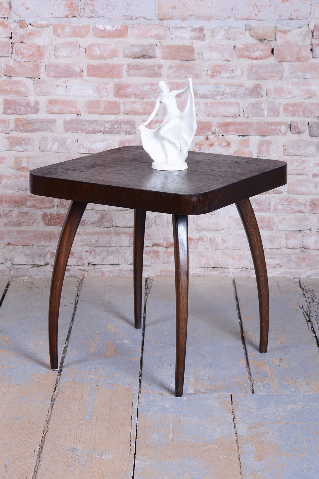 Restored Art Deco "Spider" Table, By J. Halabala, Up Závody, Oak, Czech, 1940s photo vintage