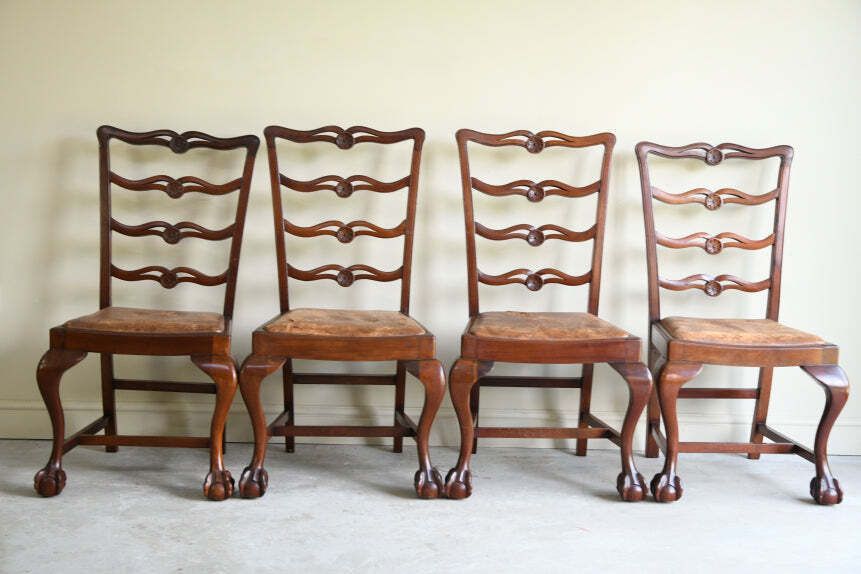 Set 6 Georgian Style Mahogany Dining Chairs photo furniture