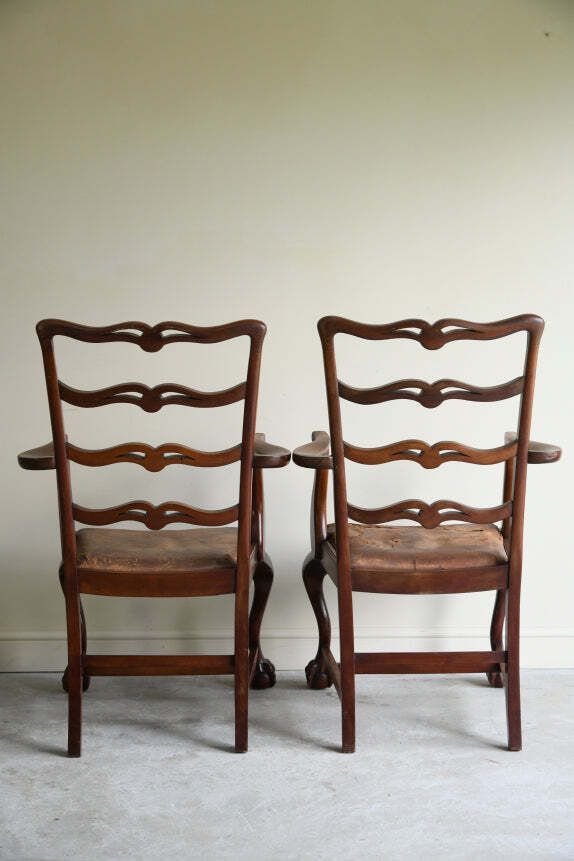 photo for sale Set 6 Georgian Style Mahogany Dining Chairs