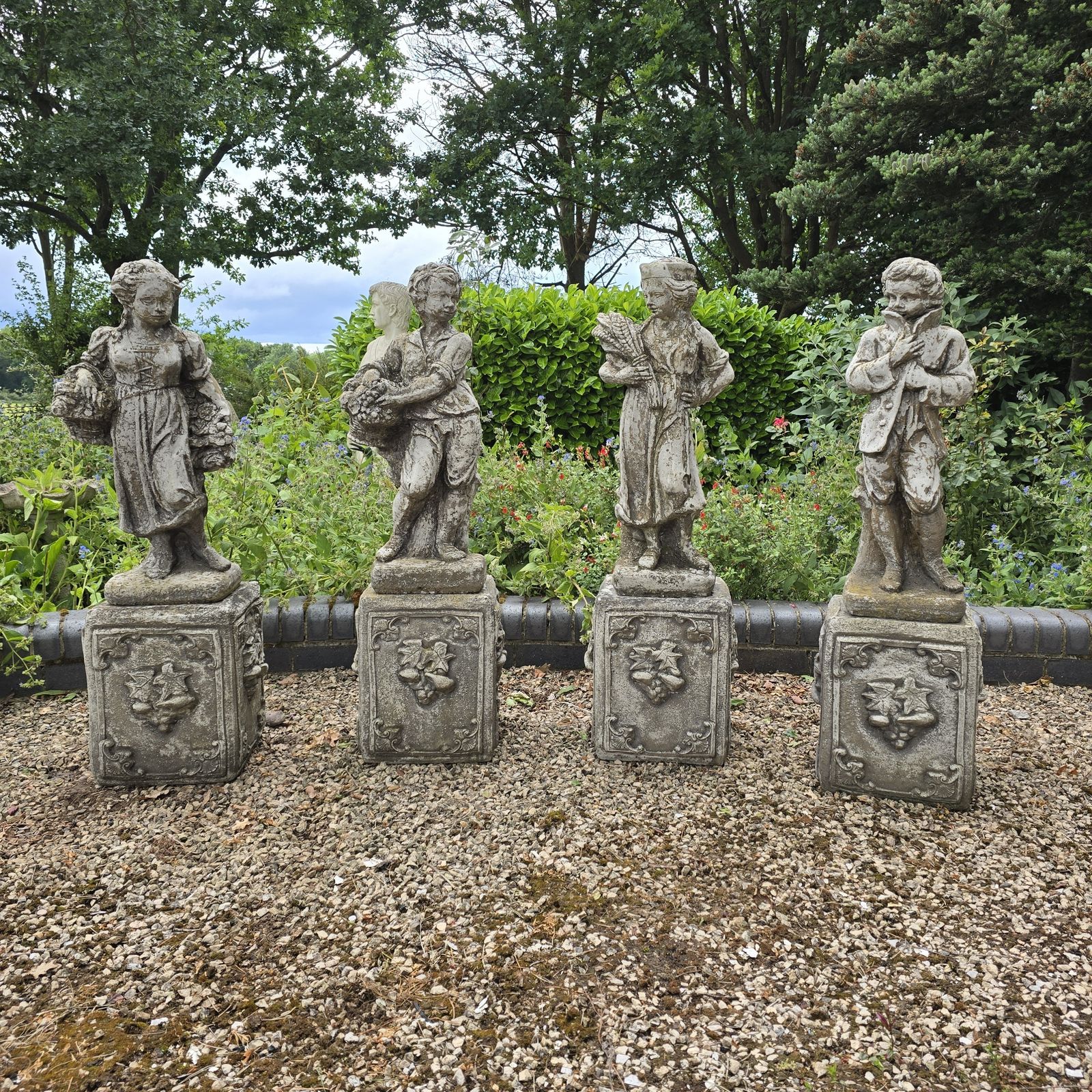 Set Stone Four Seasons, 1920s, Vintage
