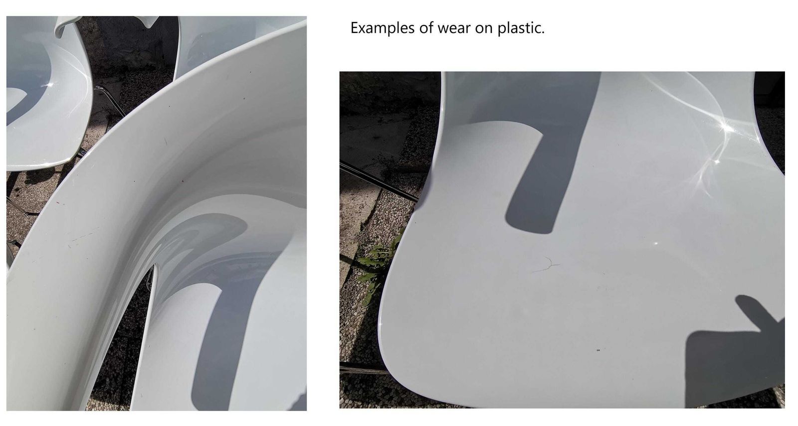 photo for sale Set Of 6 Loop Dining Chairs By Infiniti / Modern Italian Design / Moulded Plastic & Chrome Armchairs