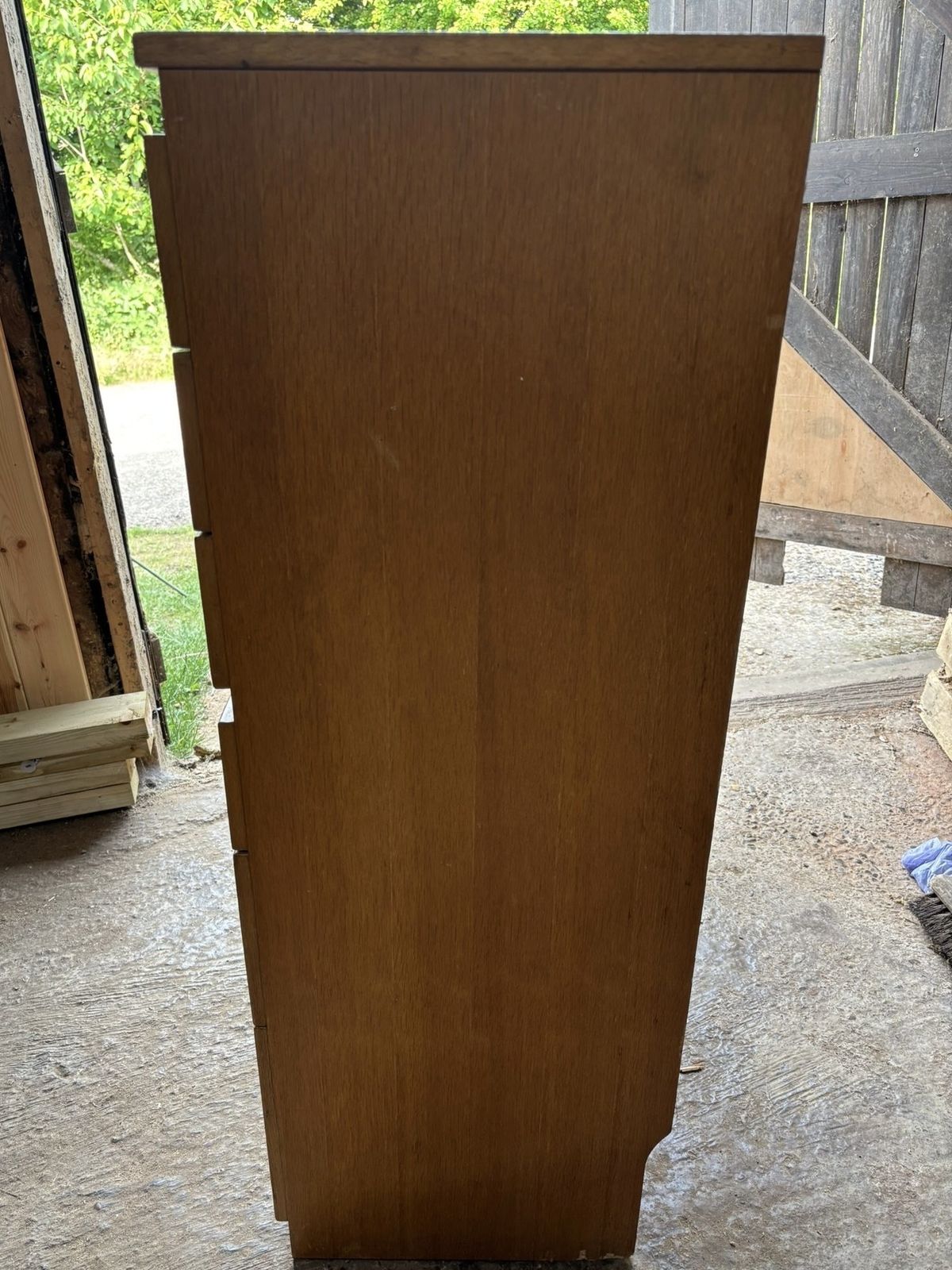 Meredew Mid Century Blond Oak Large Chest Of Drawers