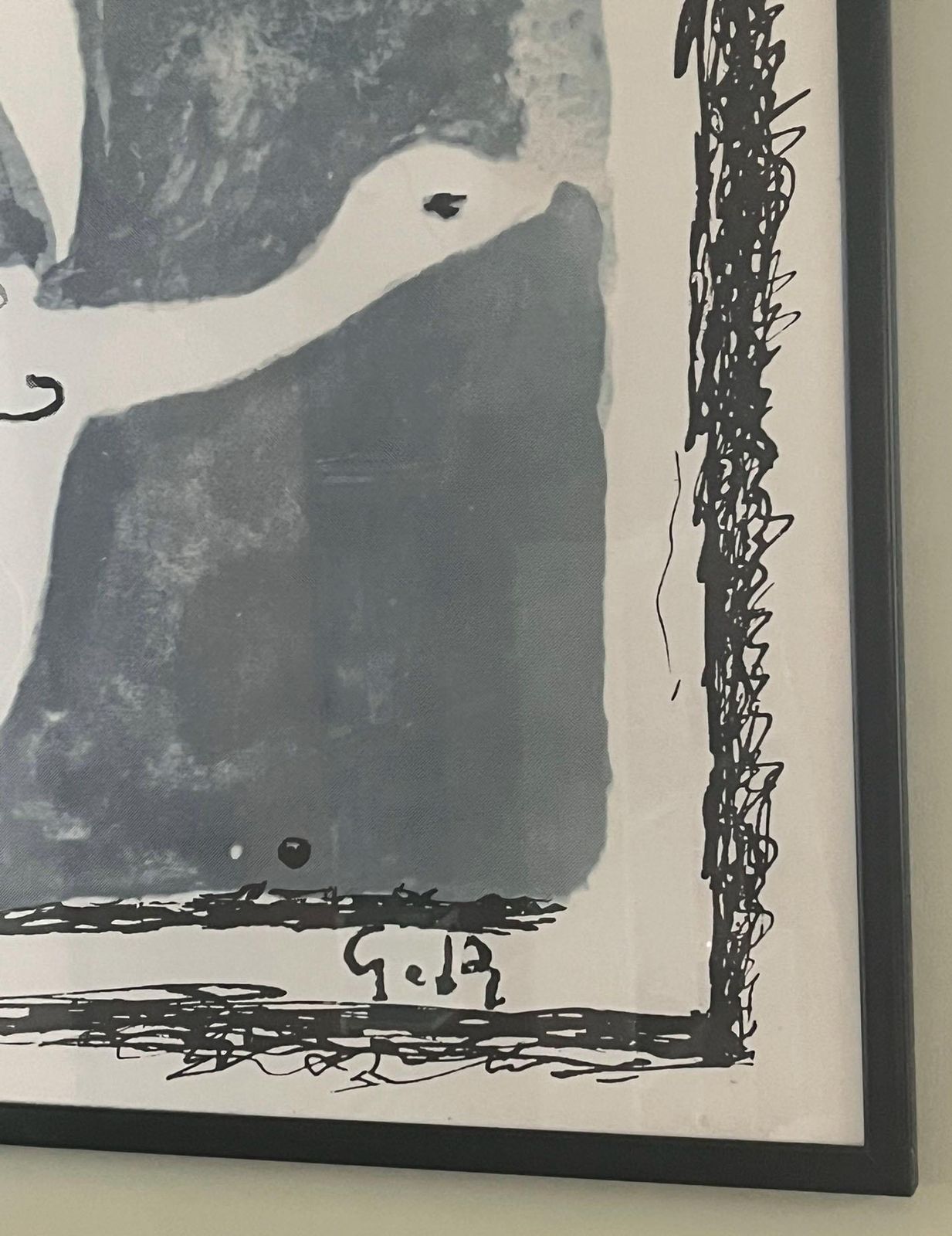 Blue And White Bird By Georges Braque 1972 Framed Poster / Print photo Art