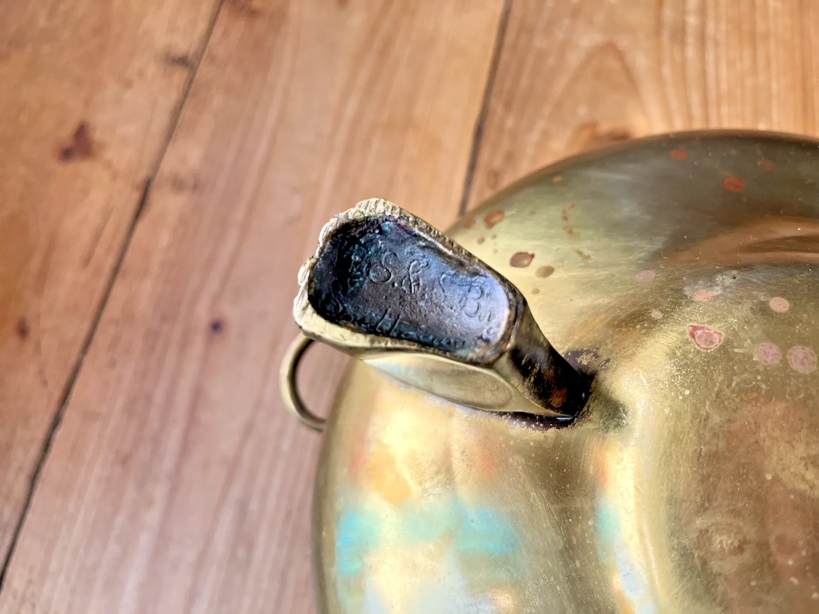 Antique Art Nouveau Brass William Soutter & Sons Plant Pot Lion Handles & Feet photo vintage