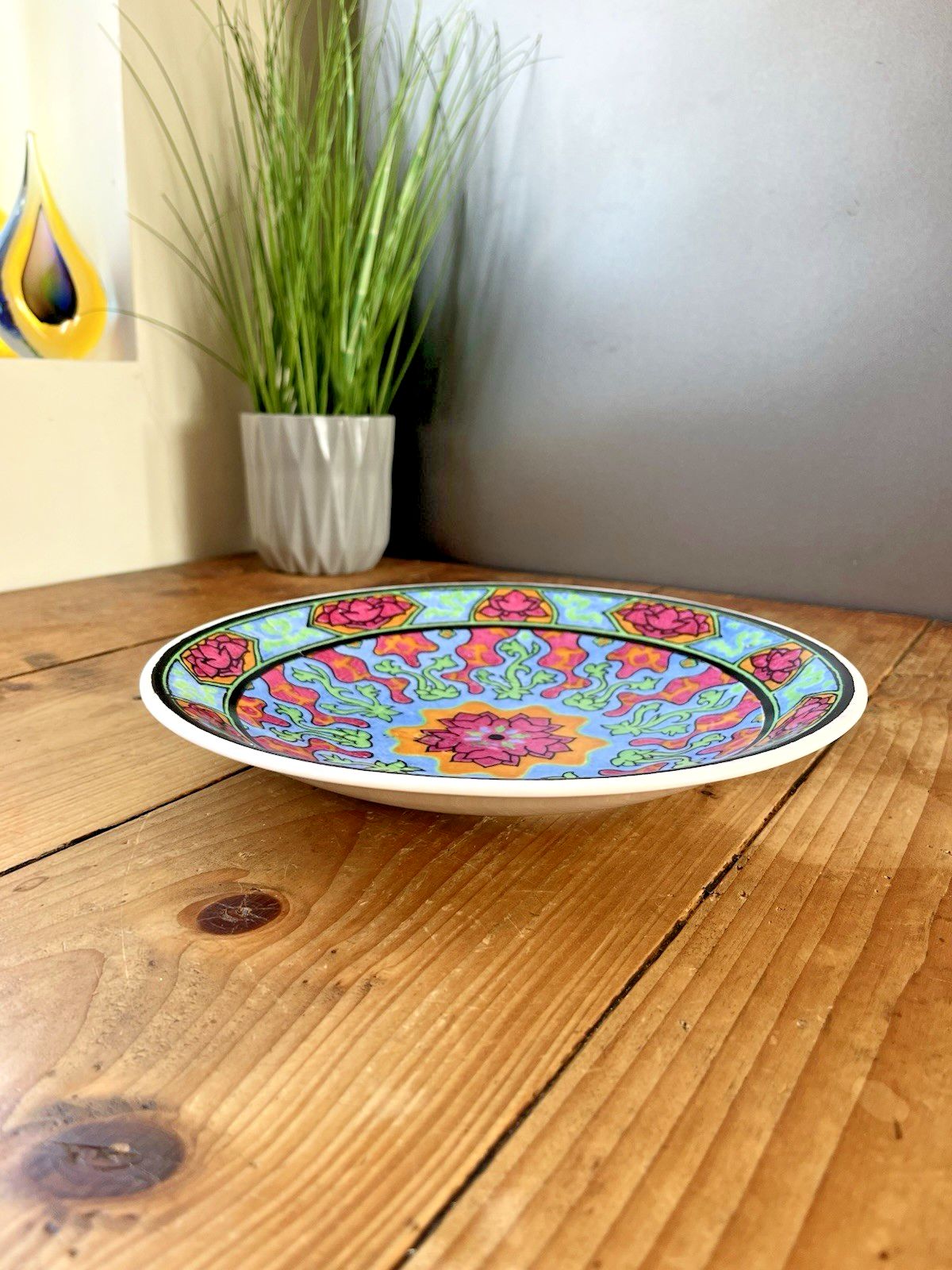 Antique Art Deco Royal Doulton Floral Rosette Iznik Geometric E Series Bowl Dish photo for sale