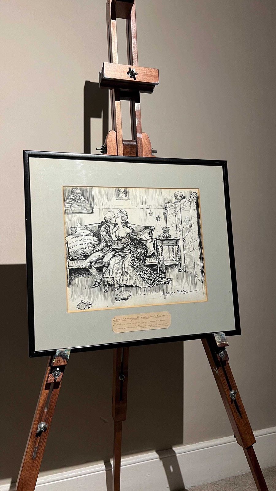 photo for sale Early 1900s Ink Drawing By Jasper Weird – Satirical Period Scene For Judy Magazine