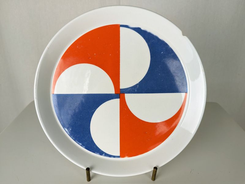 Ceramic Plates By Gio Ponti For Franco Pozzi, 1960s, Set Of 2 photo for sale