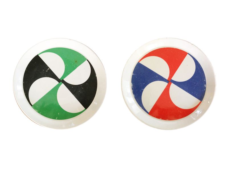 Ceramic Plates By Gio Ponti For Franco Pozzi, 1960s, Set Of 2