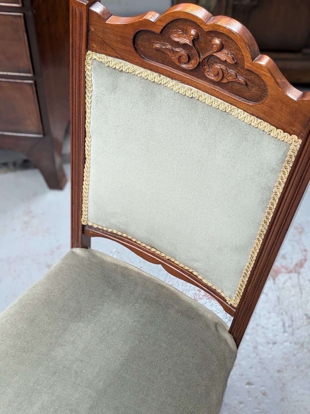Edwardian Walnut Bedroom Or Hall Chair photo furniture