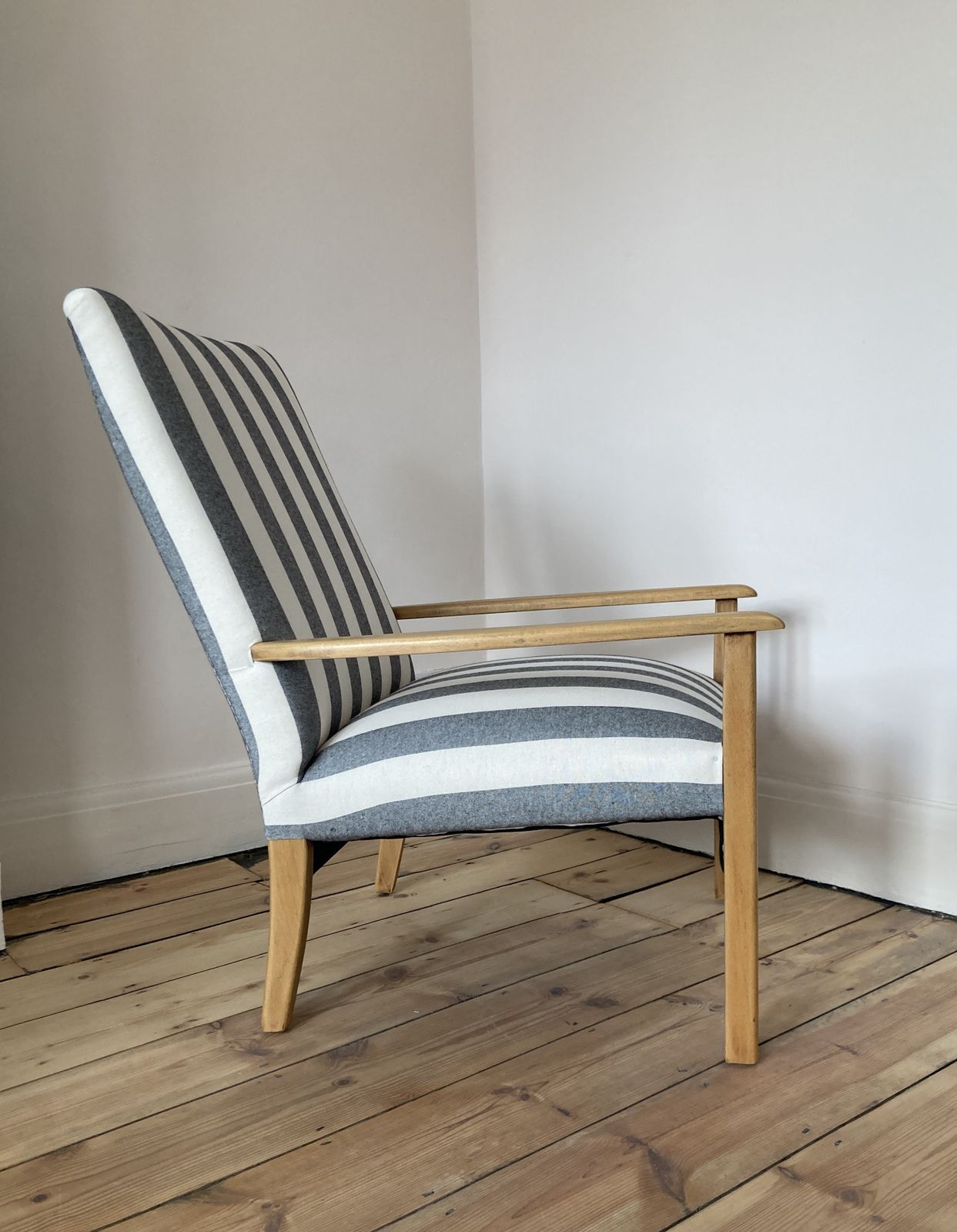 Cintique Mid Century Armchair Professionally Upholstered photo furniture