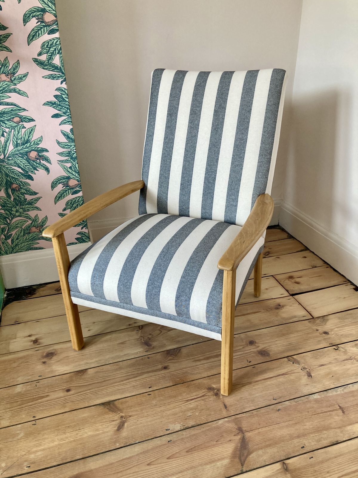 photo furniture Cintique Mid Century Armchair Professionally Upholstered