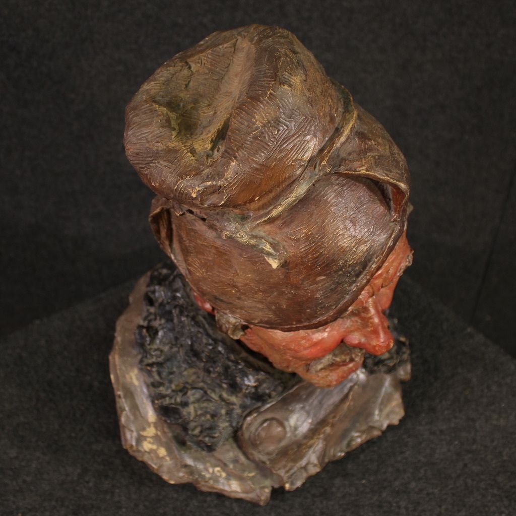 Italian Terracotta Sculpture Of A Fisherman From The 20th Century photo buy