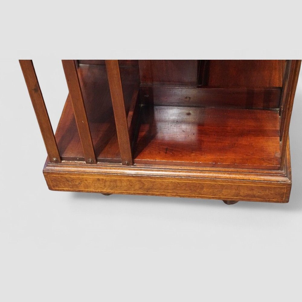 Edwardian Inlaid Mahogany Revolving Bookcase photo Furniture