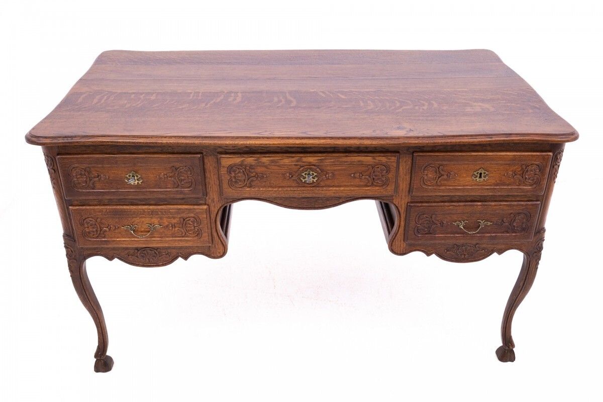 Antique Double Sided Desk, France, Around 1880. After Renovation.