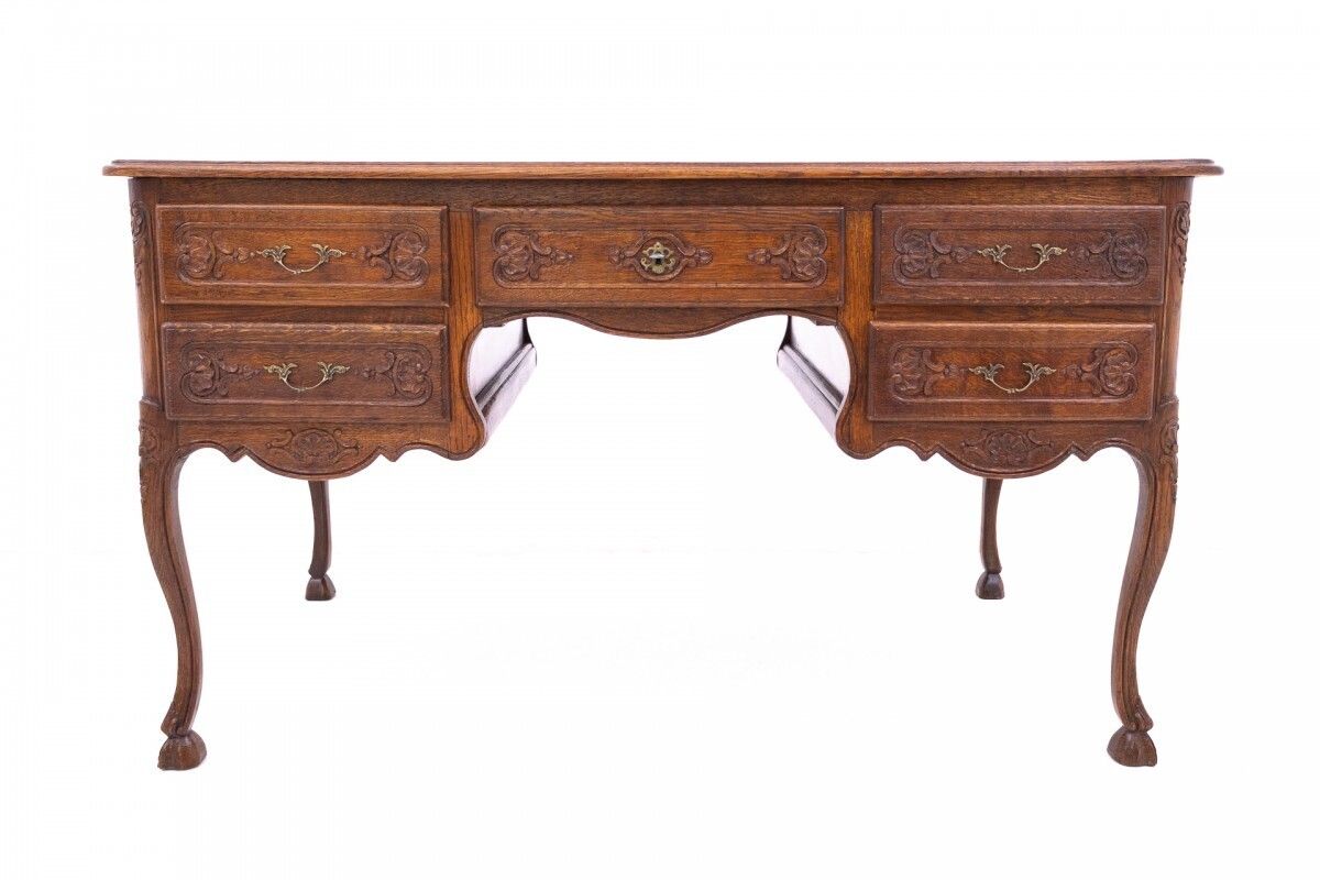 Antique Double Sided Desk, France, Around 1880. After Renovation. photo furniture
