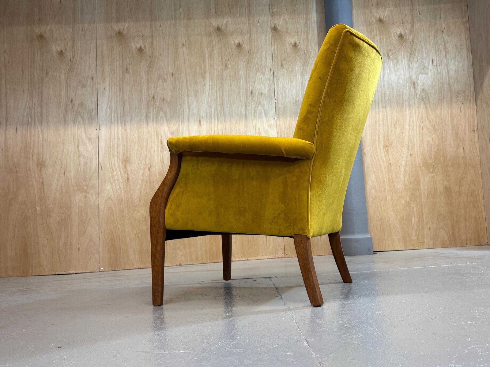 Parker Knoll Beautiful Froxfield Armchair In Mustard Velvet Fabric.. Fully Refurbished & Restored.. photo Furniture