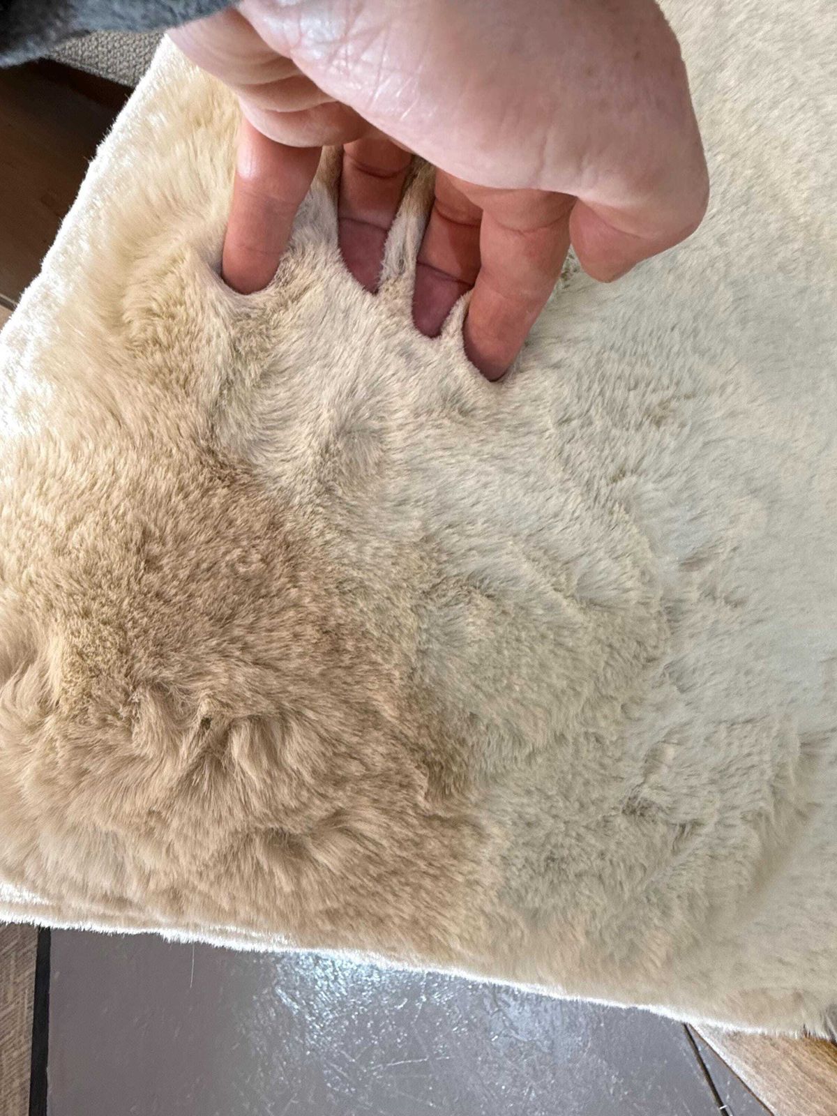 photo for sale Art Deco 1940’s Swept Curved Arm Oak Armchair In Polar Fleece Nordic Fur Fabric. Has Been Fully Refurbished & Restored.. Stunning Item….