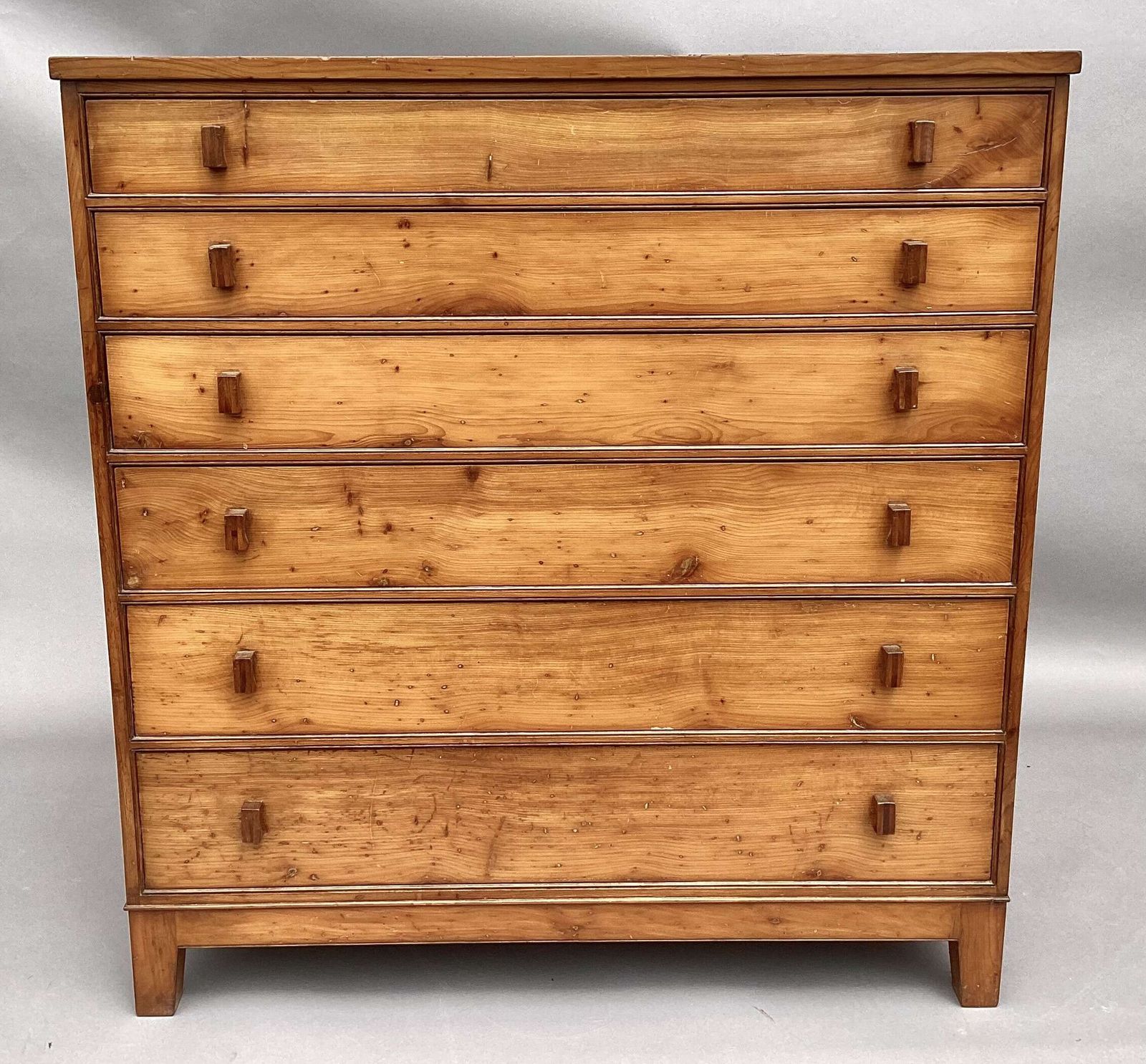 photo furniture Exceptional Arts And Crafts Solid Yew Wood Chest Of Drawers