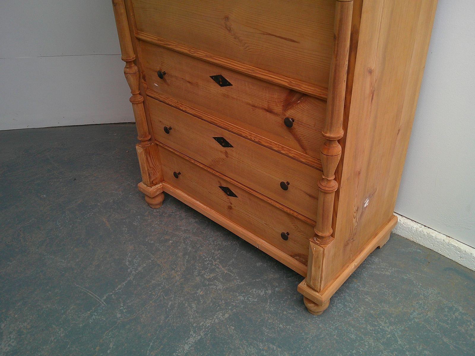 A Super Victorian Pine Ladies Make Up Chest Of Drawers To Wax / Paint photo for sale