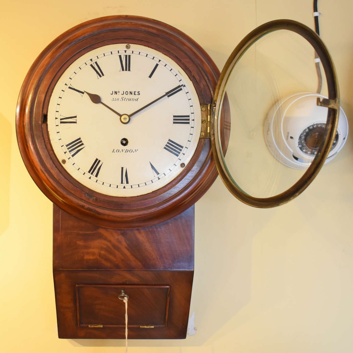 Jn Jones 8 Inch Wall Clock, 1800s photo for sale