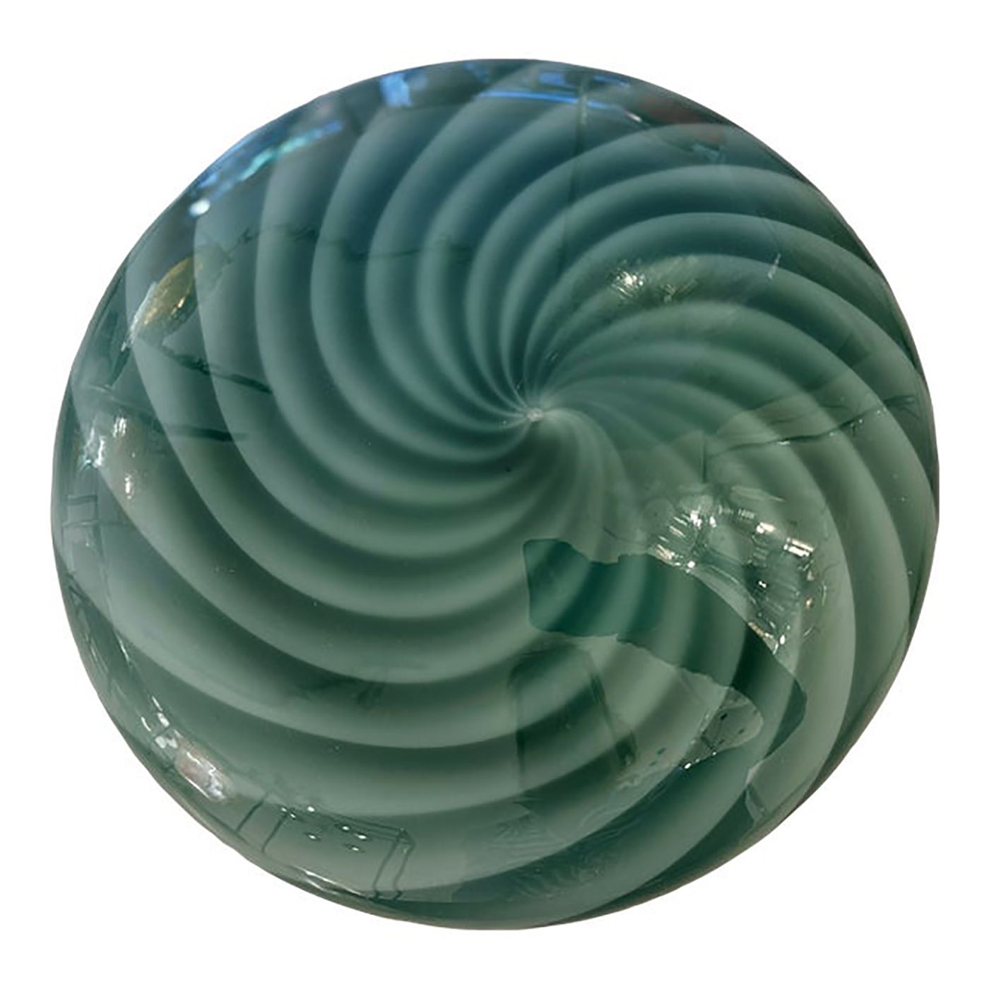 Italian Milky White And Green Swirls Murano Glass Flush Mount Or Wall Sconce
