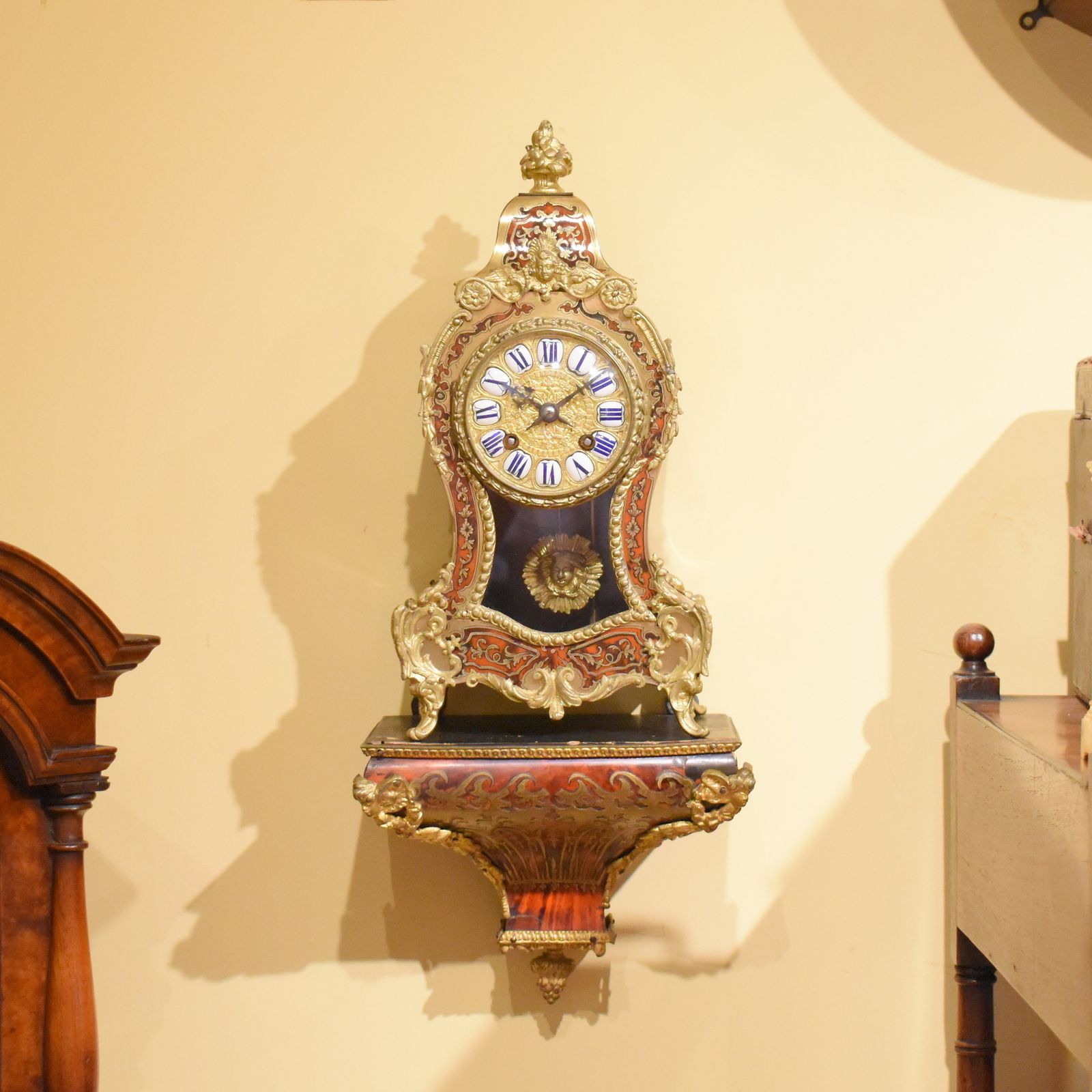 3550.0 Classic French Boulle Clock With Rare Bracket photo