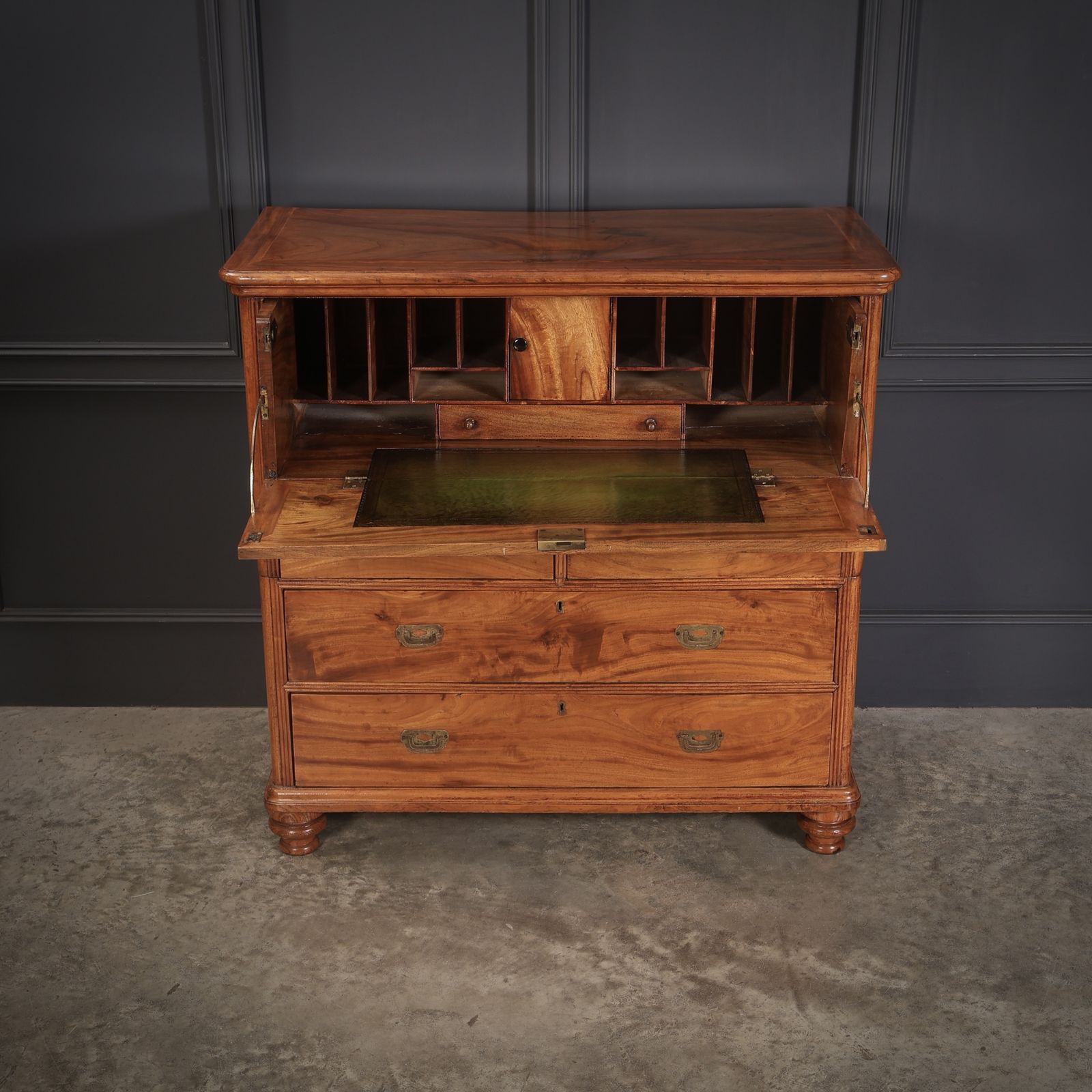 photo furniture Camphor Wood Military Campaign Secretaire Chest