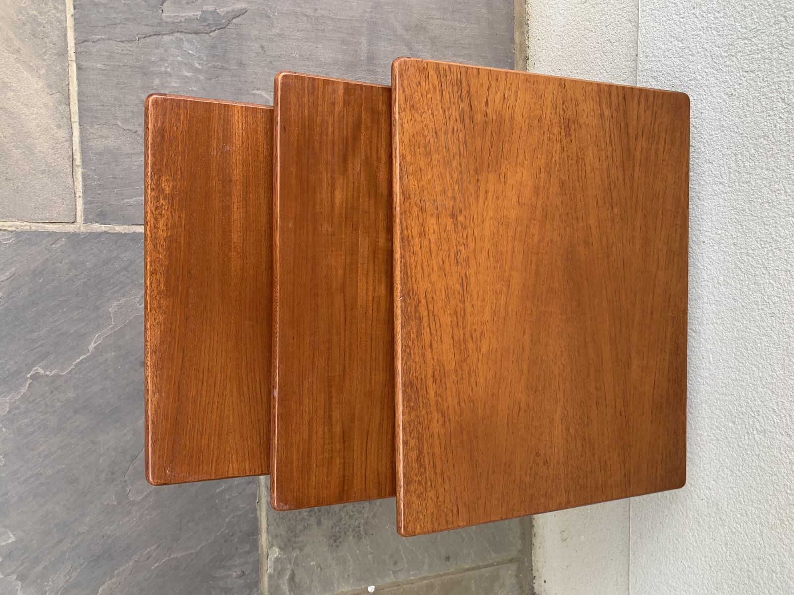 Furniture G Plan Kofod Larsen Nest Of 3 Teak Tables C1960s photo