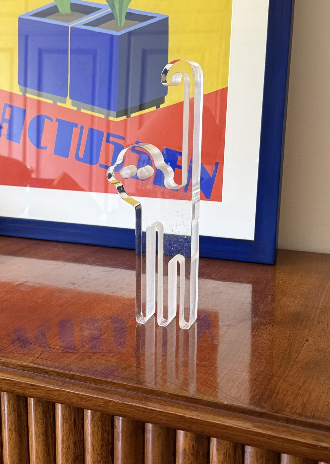 Silvio Russo, Lucite Monkey Sculpture, Guzzini Italy 1970s photo furniture