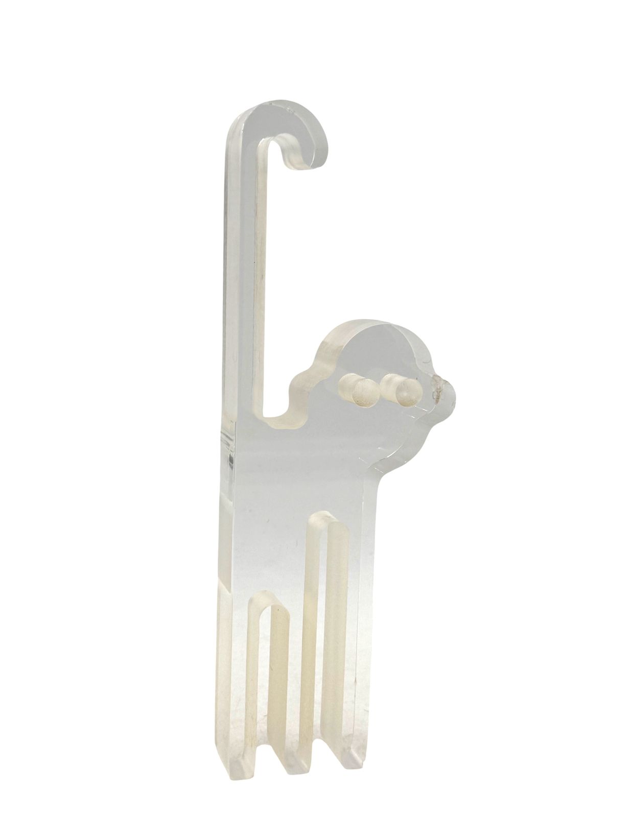 photo furniture Silvio Russo, Lucite Monkey Sculpture, Guzzini Italy 1970s