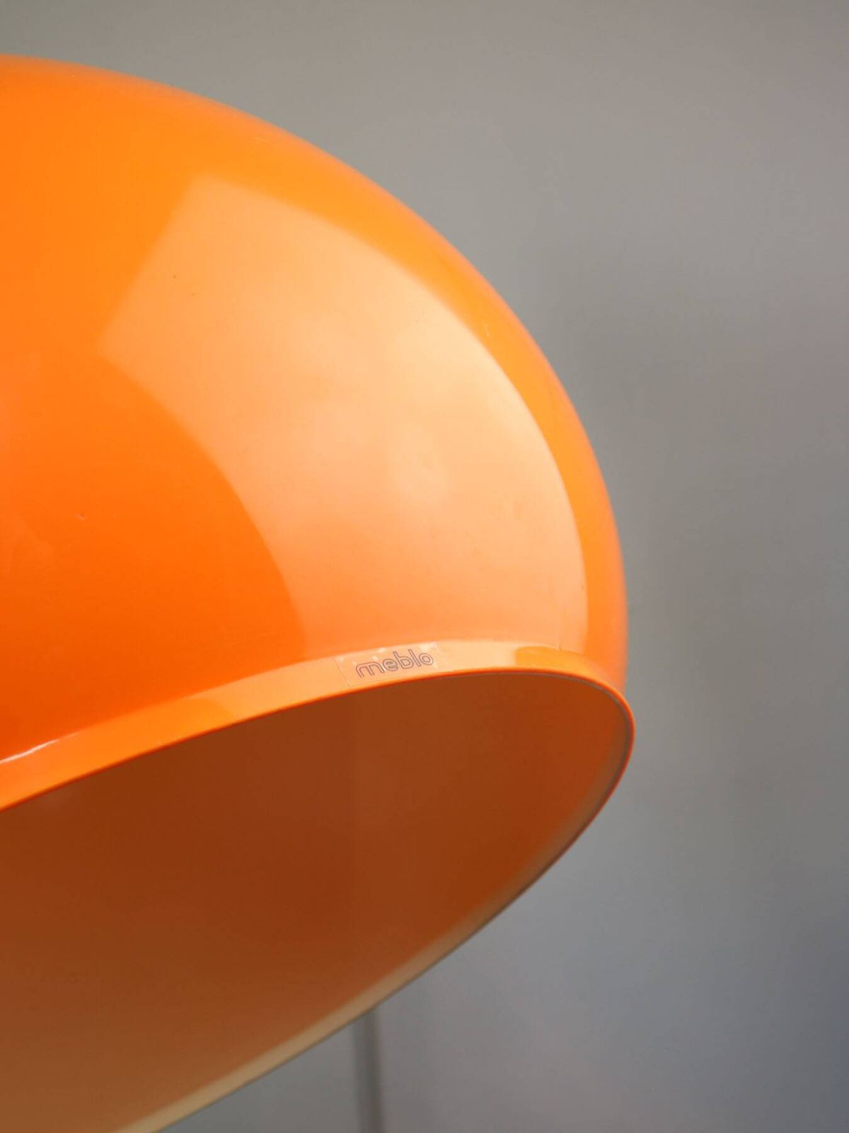 Lighting Giant Orange Space Age Pendant Light By Guzzini, 1970s photo