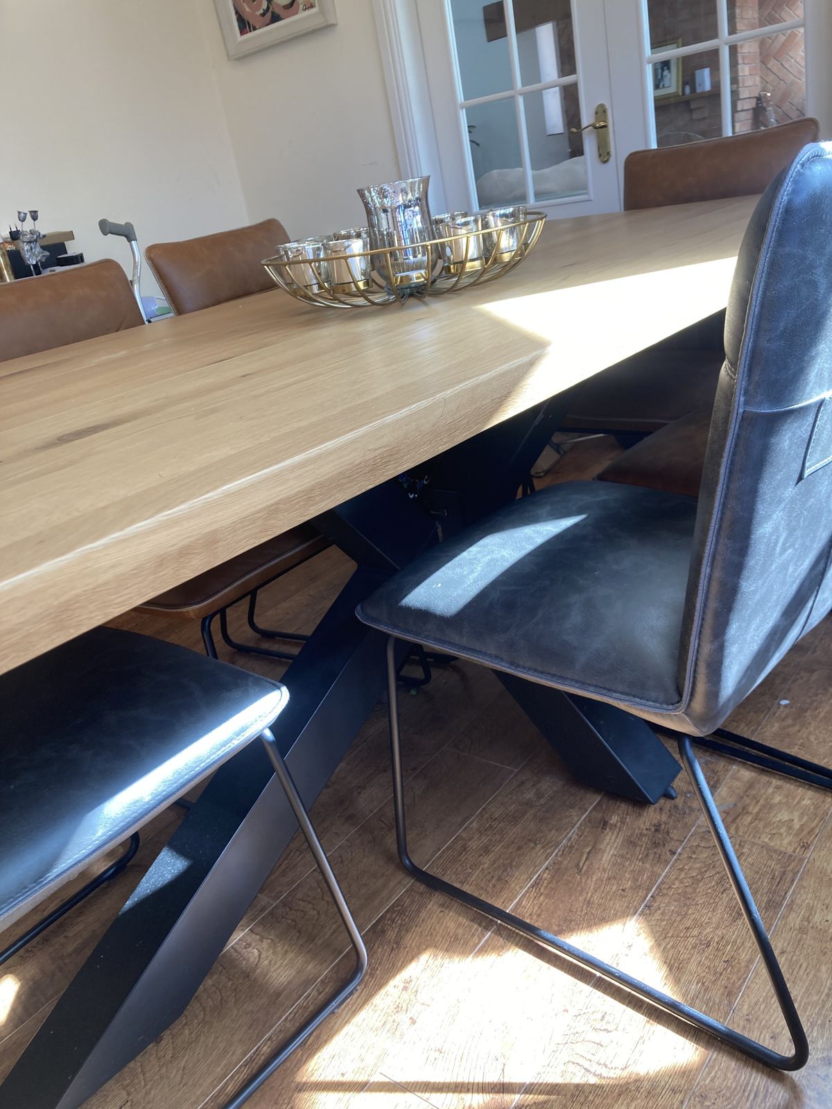 8 Leather Dining Chairs – Lee Longlands Brockley – Excellent Condition photo Furniture