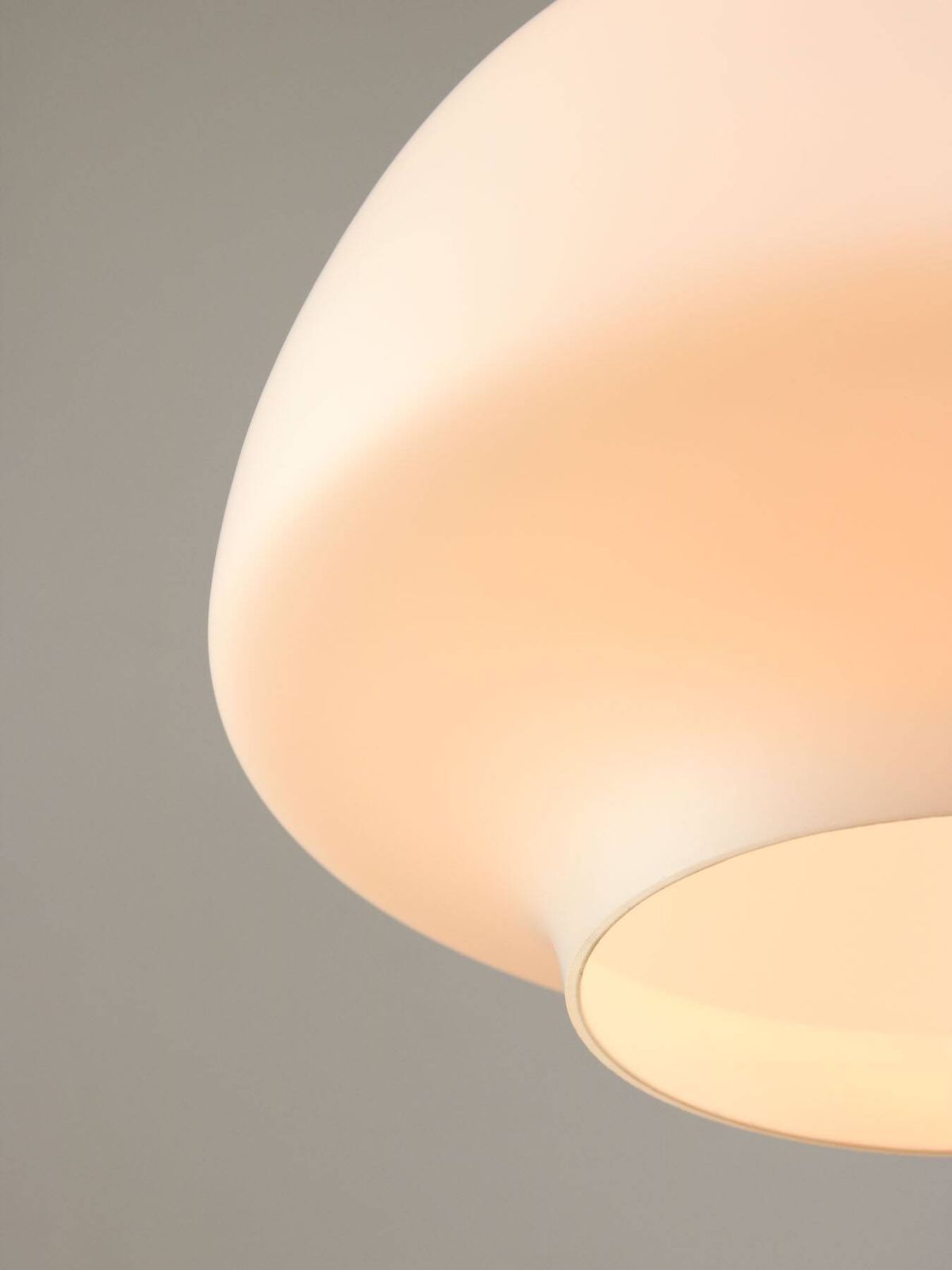photo buy Mid Century Modern Italian Opaline Glass And Brass Pendant Lamp