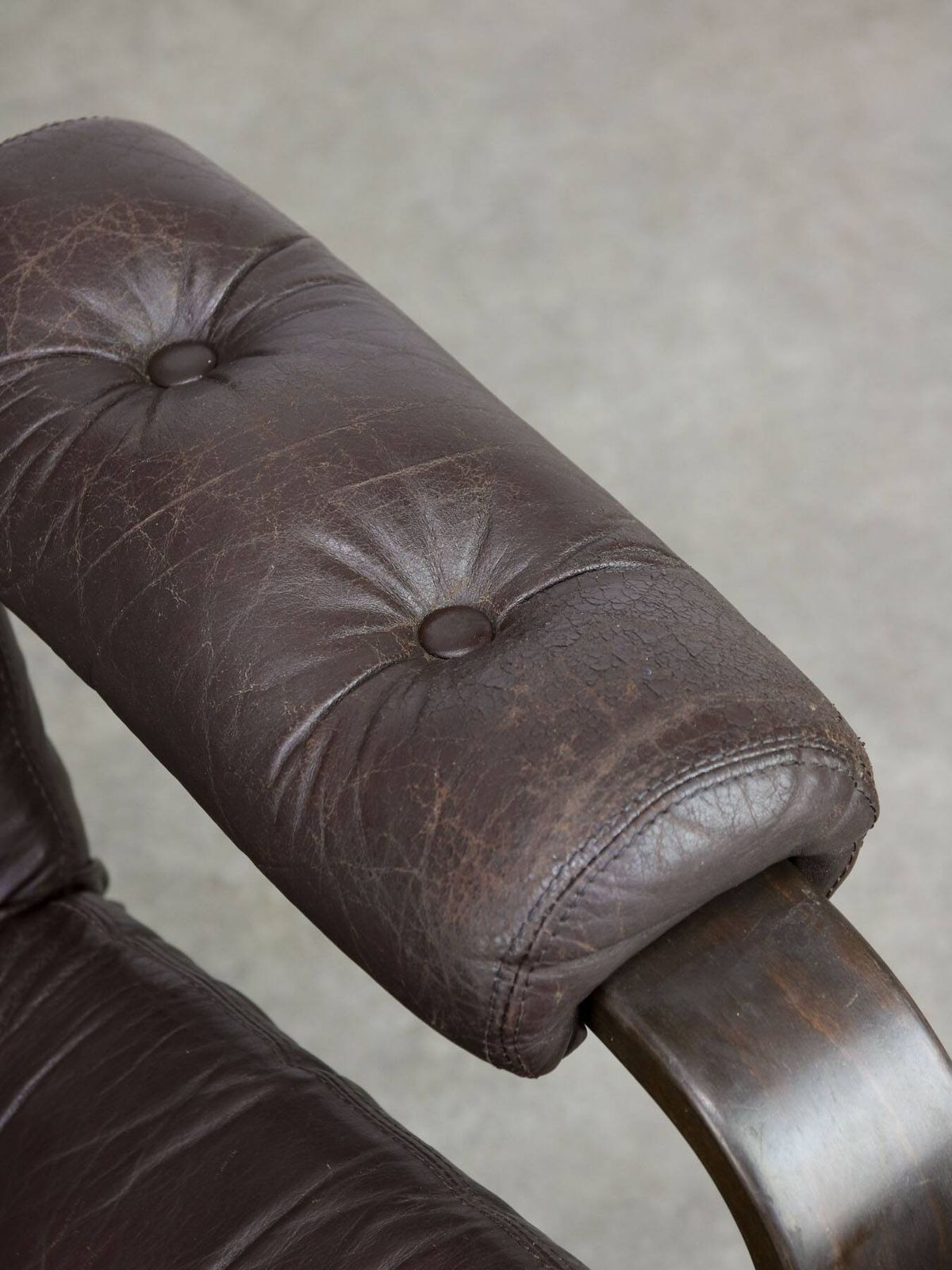 1164.0 Luxurious Lounge Armchair In Leather, 1970s photo