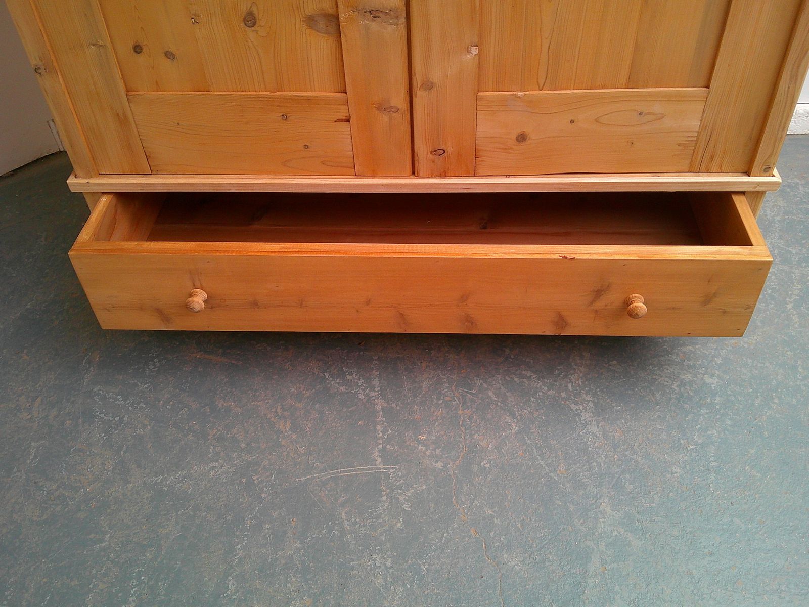A Lovely Antique Pine 1 Panel Knockdown Wardrobe To Wax/Paint photo Furniture