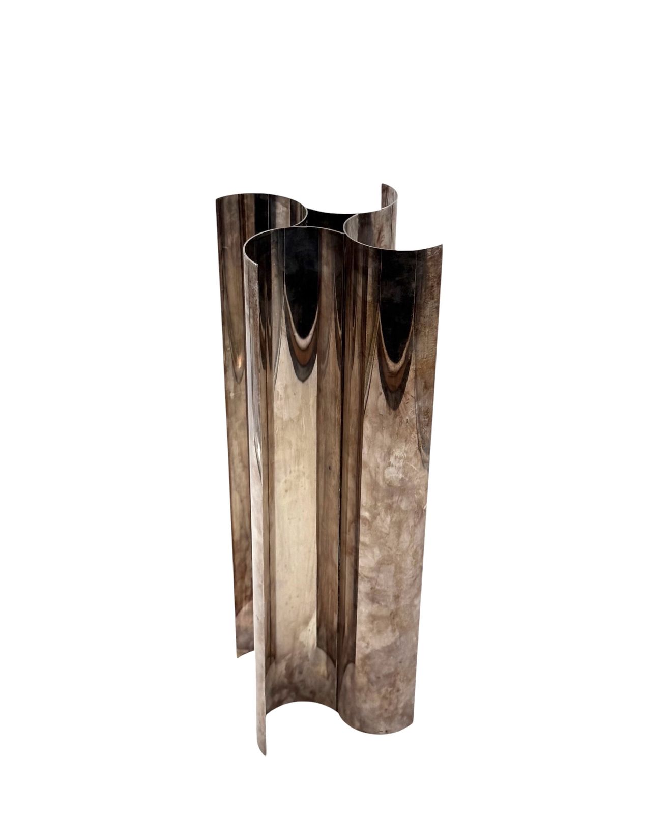 Christian Dior, Silver Plated Solifleur Sculptural Vase, Dior France 1980s