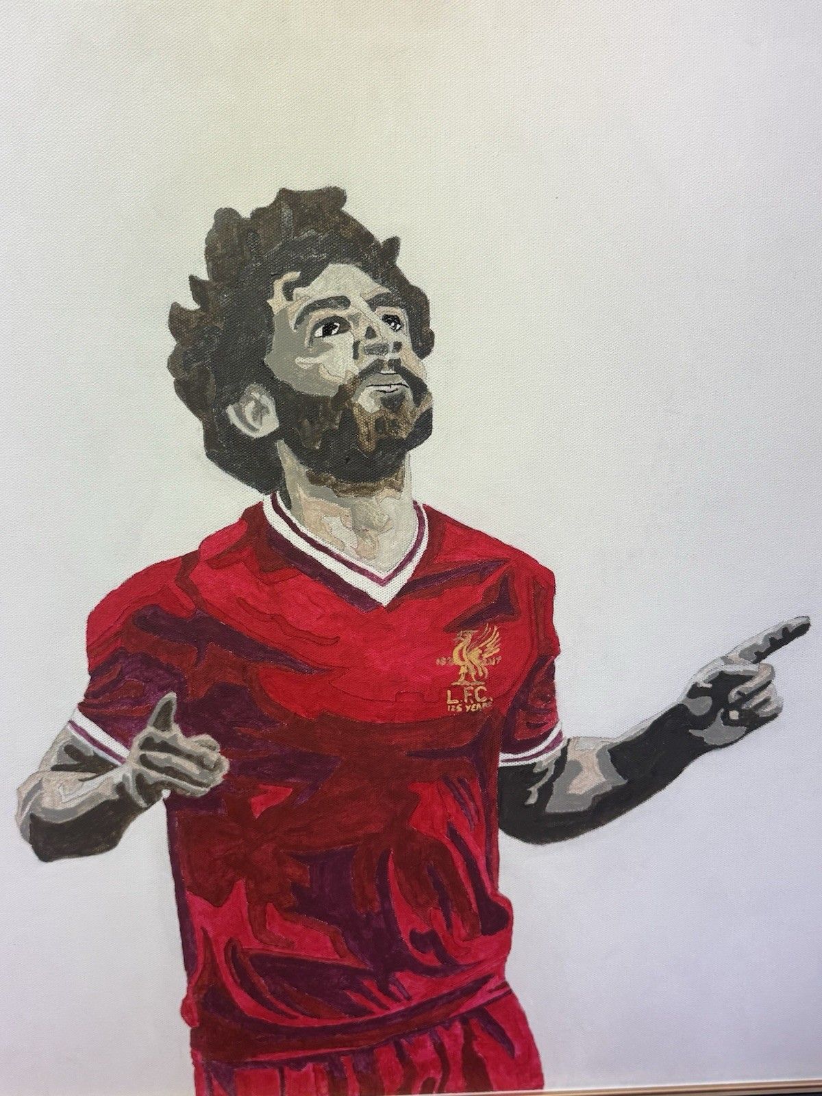 Professional Footballer Liverpool Fc Mohamed Salah Oil Painting photo for sale
