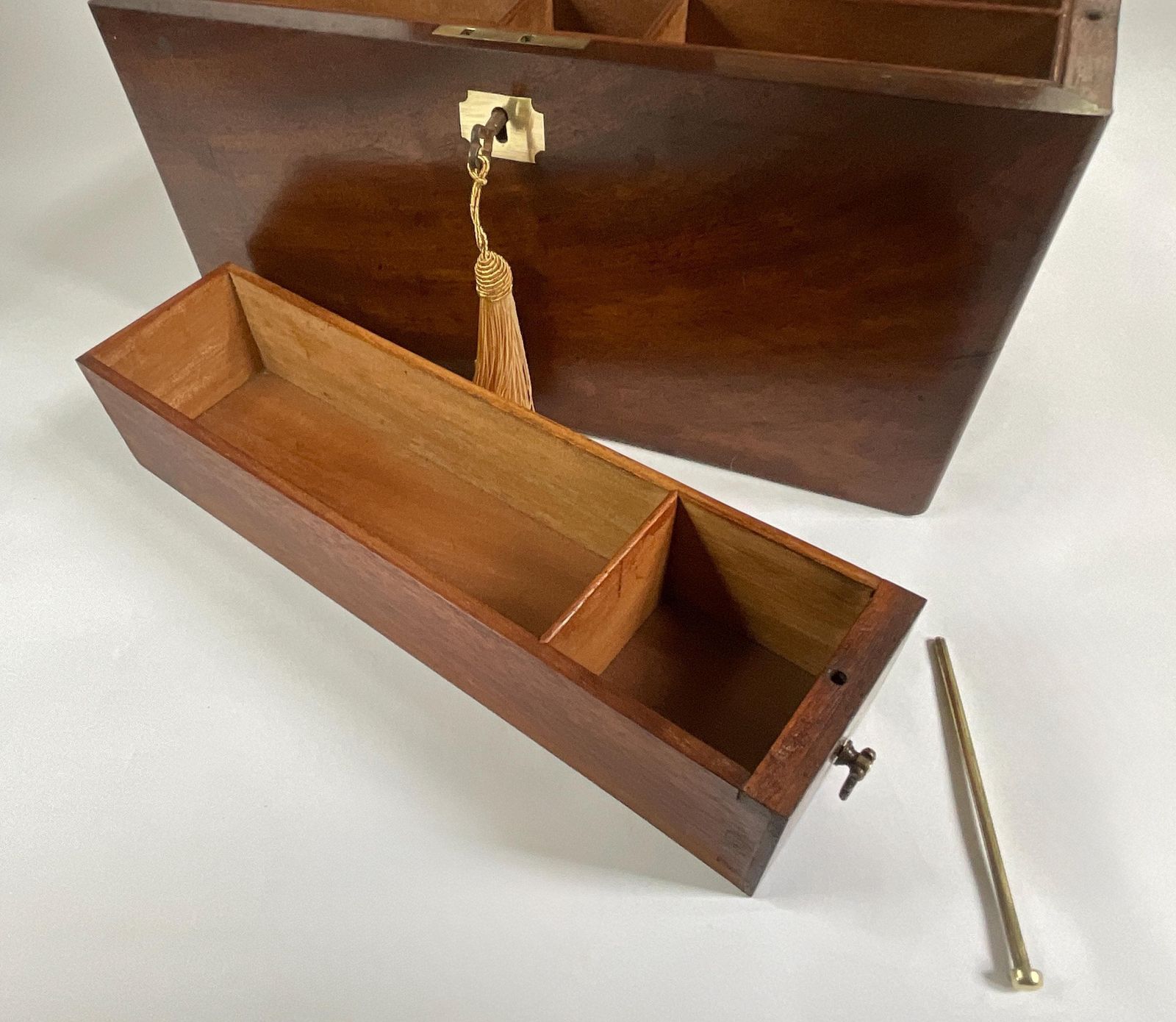 Stationery Cabinet, Victorian, With Fitted Interior, Secret Drawer And Accessories, C1850. photo Furniture