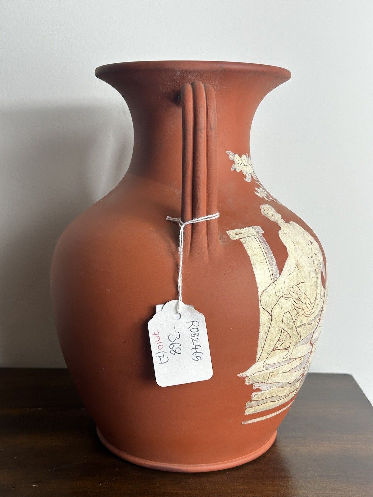 Wedgwood Teracotta Portland Vase Painted Rosso Antico Encaustic Style photo furniture