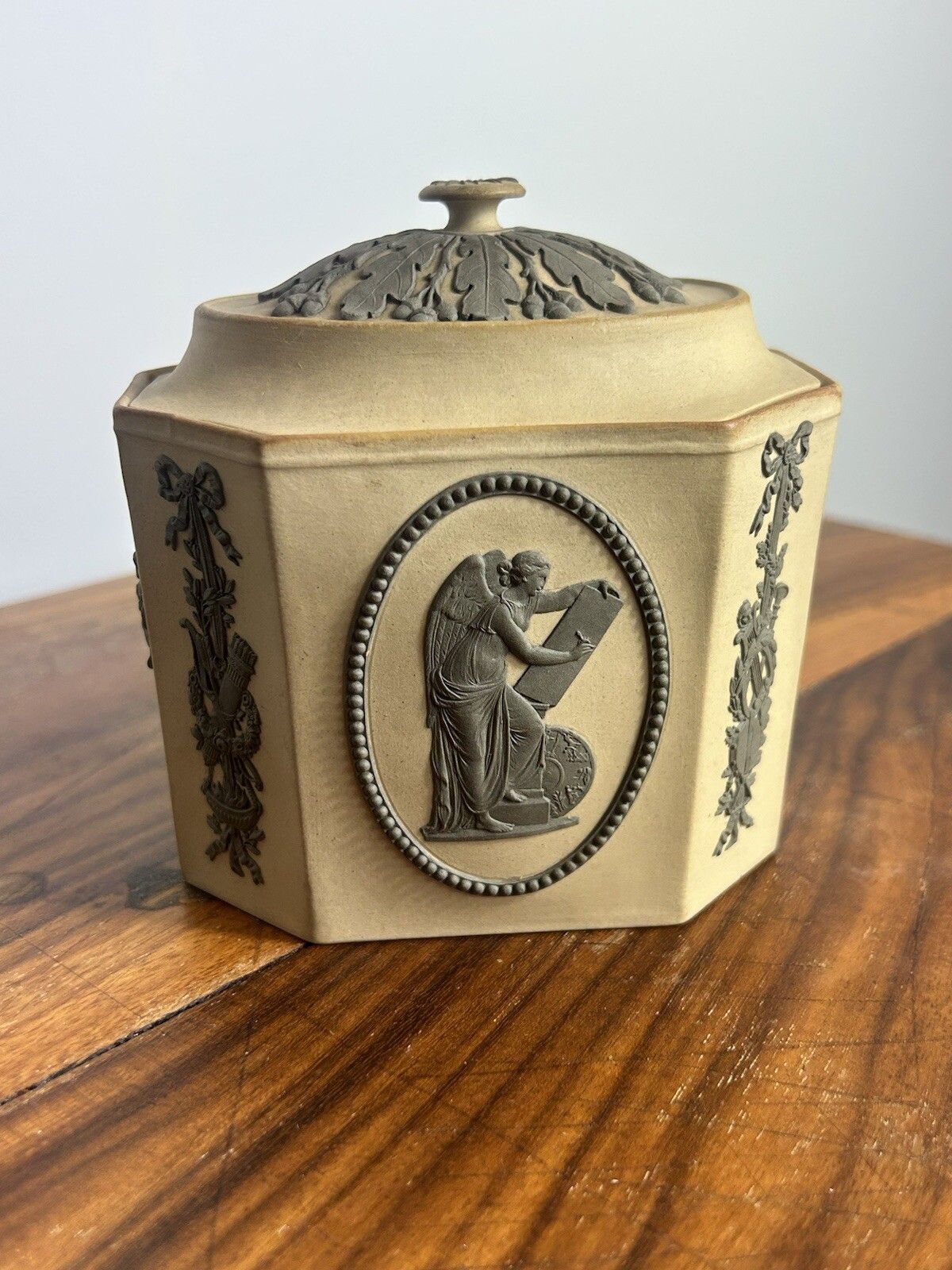 899.0 Wedgwood Caneware / Drabware Early Teapot Set photo