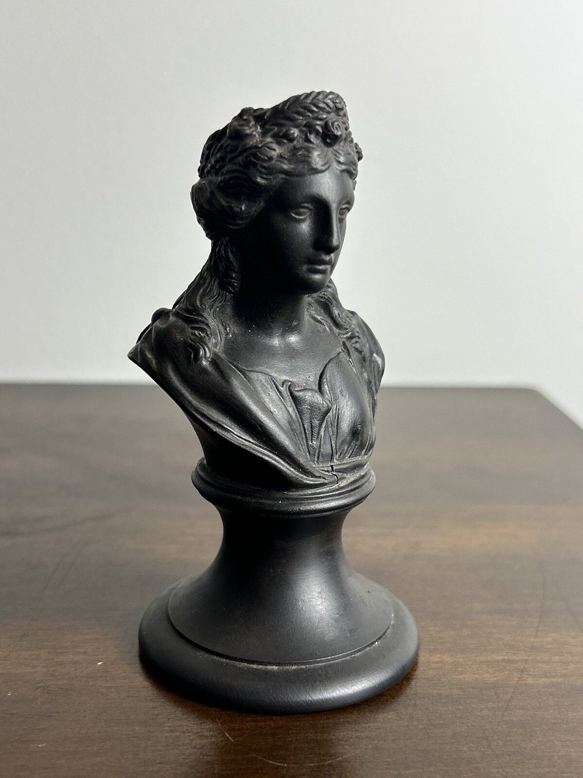 Wedgwood Black Basalt Bust Early Minature Zingara photo furniture