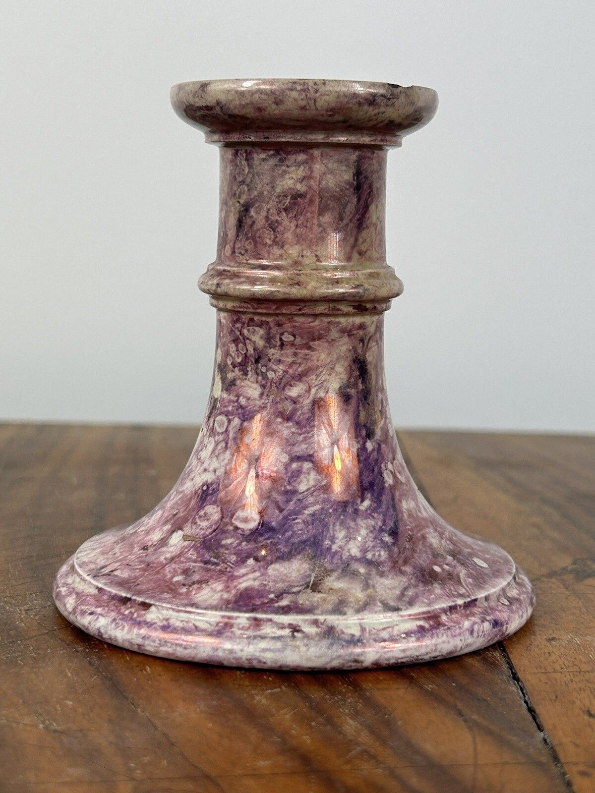 Wedgwood Moonlight Lustre Candle Stick 1820’s Georgian Porcelain