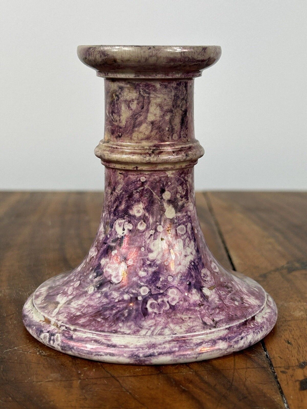 Wedgwood Moonlight Lustre Candle Stick 1820’s Georgian Porcelain photo for sale