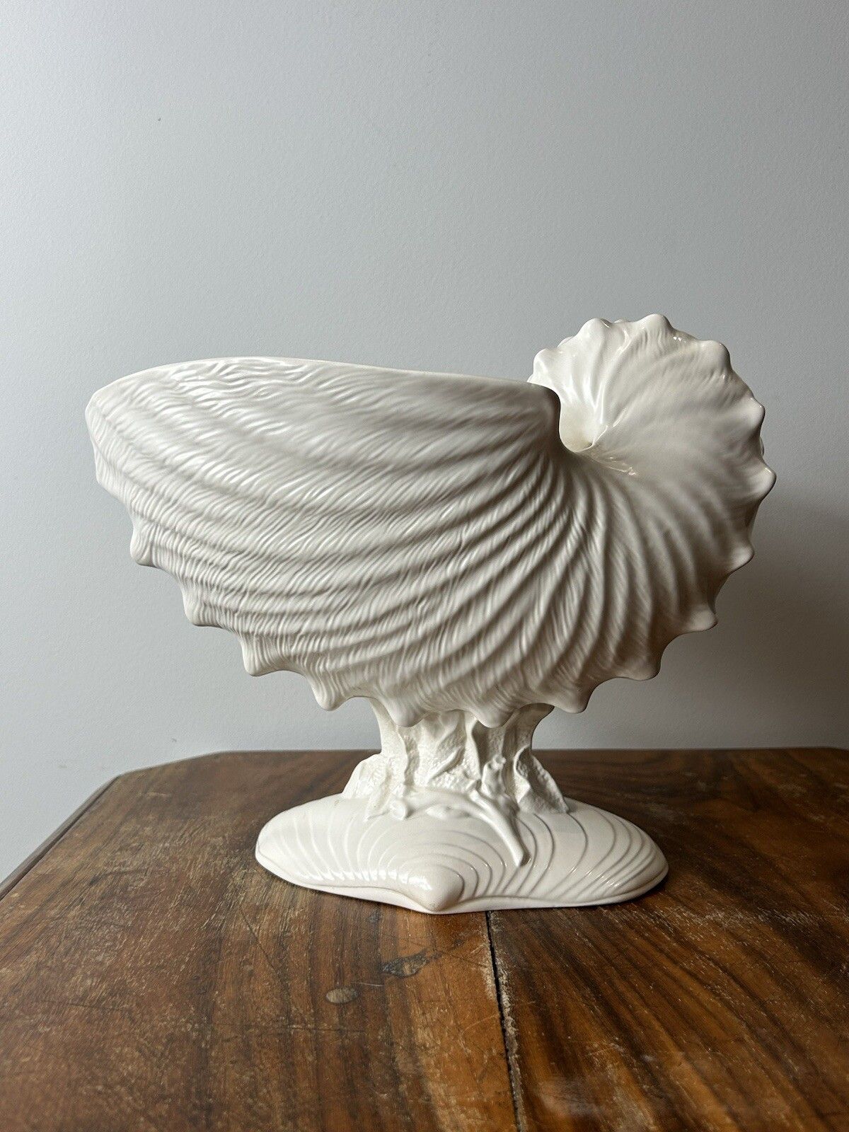 Wedgwood Nautilius Shell Tureen Centerpiece Compote Creamware Porcelain photo for sale