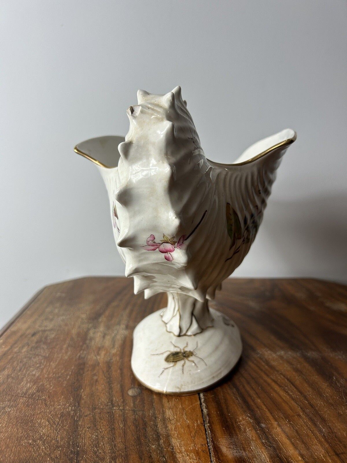 Wedgwood Nautilius Shell Tureen Centerpiece Compote Butterfly 19th C Porcelain photo for sale