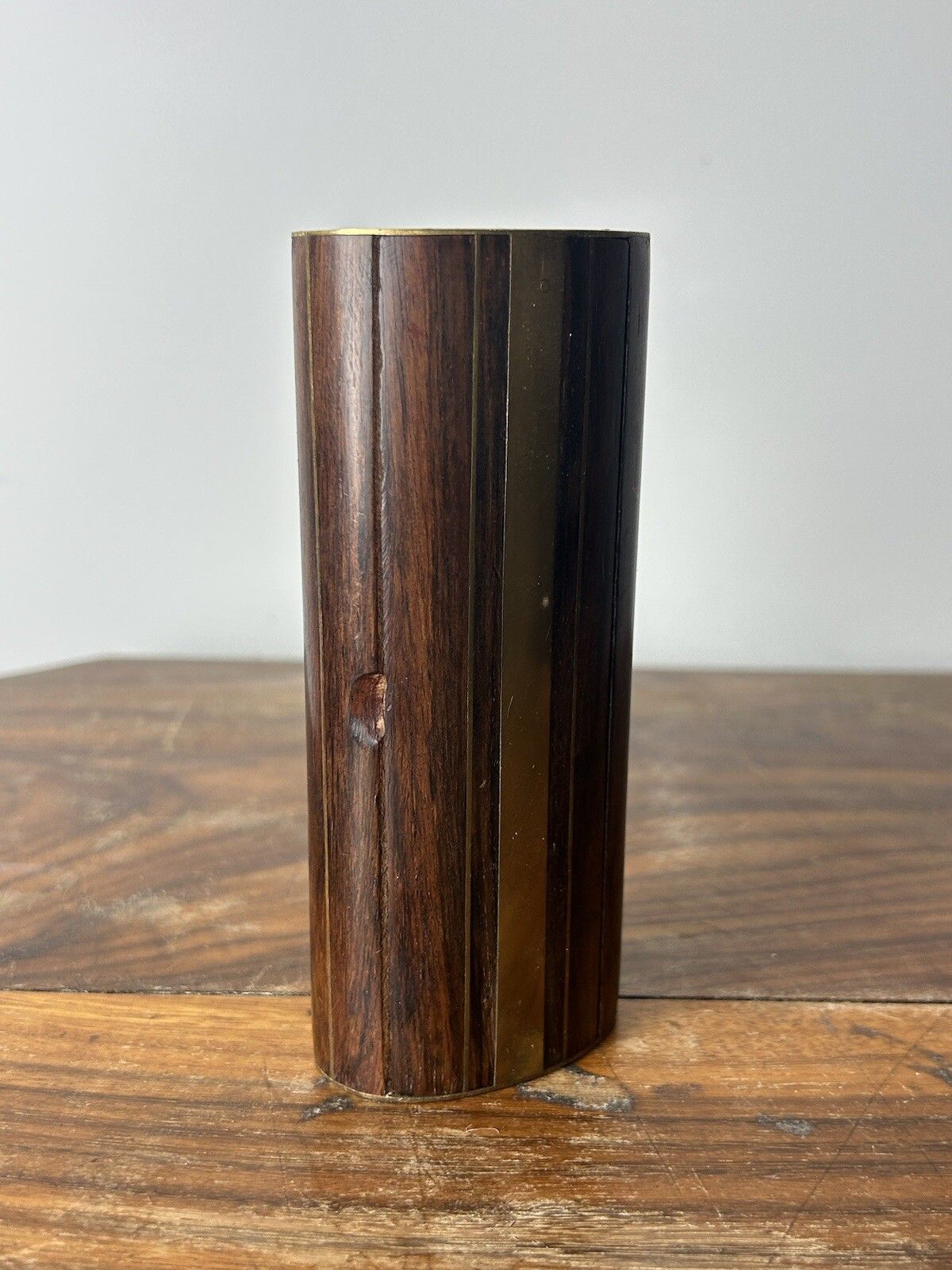 Marquetry Wooden Box With Brass Insert Art Deco photo for sale