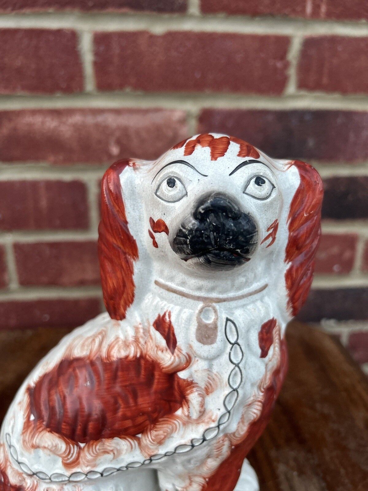 photo furniture Staffordshire Dog Garniture Set 3 Red Spaniel