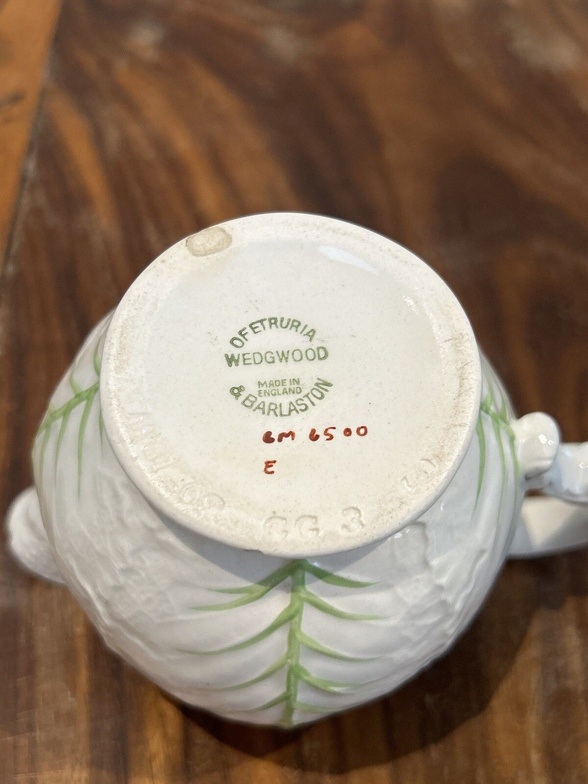 Home Decor Wedgwood Porcelain Cabbage Cauliflower Jug Trio Tea Set photo